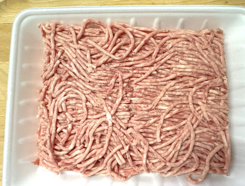 買ってきたひき肉